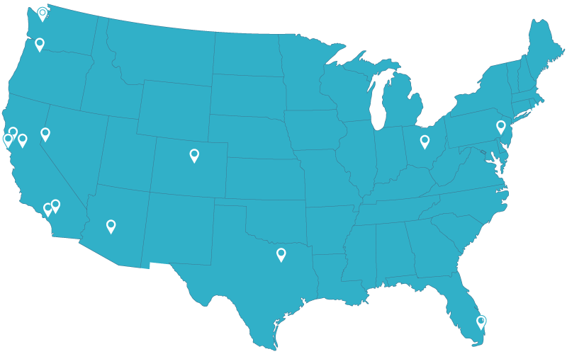 Map of our locations